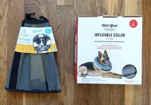 NEW Well & Good Inflatable Collar AND Zen Pet Cone Soft Recovery Collar Size L - Picture 1 of 1