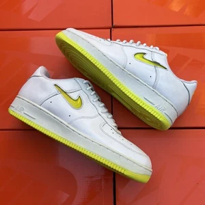 1997 Vintage Rare Nike Air Force 1 SC White/Lemon Twist 630033 174 Sz 10.5 jewel - Picture 1 of 11