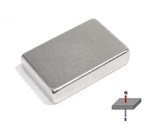 1x Super 46x30x10 N40 Block Magnets | Neodymium Rare Earth Strong Heavy Duty - Bild 1 von 3