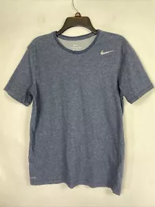NWOT Nike Dri-Fit Pro Men's Short Sleeve Top Blue Swoosh Slim Fit Shirt Size M. - Picture 1 of 8