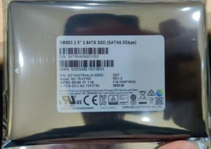 3.84TB Samsung SM883 SSD R-REM-SCE-MZ-7KH3T80 SATA6.0Gbps MZ7KH3T8HAJR-00005 - Picture 1 of 3
