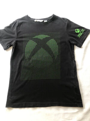 Camiseta XBOX Juvenil Talla EE. UU. Niños Talla 10/12 Años de H&M Usada Negra/Verde Neón Foto 1 de 4