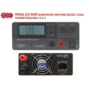 PROXEL 832NFAR ALIMENTATORE SWITCHING DIGITALE 32Amp.  REGOLABILE 8-15 V - Afbeelding 1 van 3