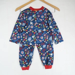 Disney Kids Mickey Mouse Pajamas Sleep Set Boys Blue Mickey University Size 4 - Picture 1 of 16