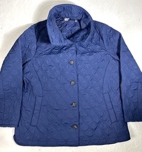Land's End gesteppte PrimaLift verstaubare Jacke Damen Große 14-16 blau Gorpcore - Bild 1 von 12