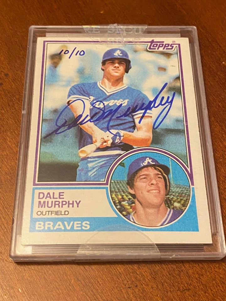 2004 SIGNATURE EDITION DALE MURPHY BUYBACK AUTO 83 Topps #10/10 - Image 1 of 3