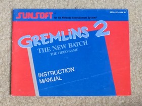 Gremlins 2 The New Batch Instruction Manual Booklet Only for Nintendo NES