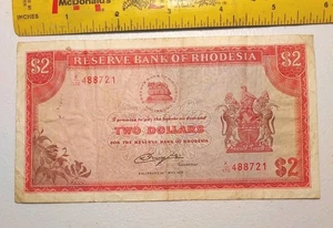 Alter Rhodesien 2 Dollar Schein 1979; Pick 39 *VICTORIA FALLS on Reverse* - Bild 1 von 3