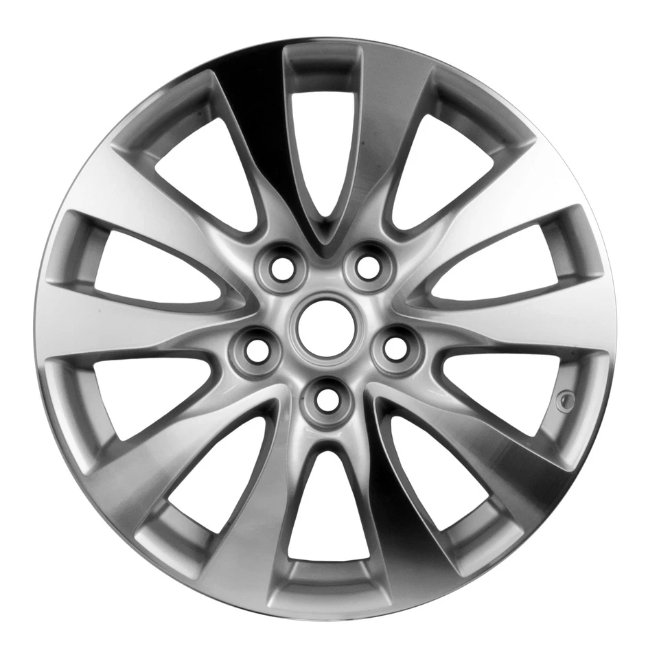 Rueda de aleación 17x7 10 radios mecanizada y pintada plateada metálica 560-04113 Foto 1 de 1