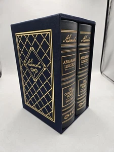 John G Nicolay / ABRAHAM LINCOLN COMPLETE WORKS 2 Vol Complete Easton Press - Bild 1 von 11