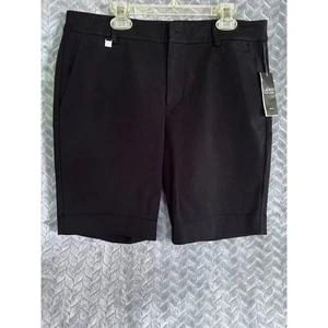 Lauren Ralph Lauren Womens Petite NWT Black Bermuda Shorts Size 8 Preppy Classic - Picture 1 of 3