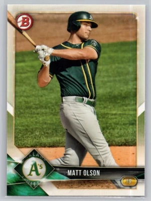 Bowman #16 2018 Matt Olson Oakland Athletics Foto 1 de 2