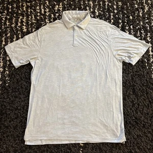 Peter Millar Men’s Dri-Release Natural Touch Polo Golf Shirt Blue Size Large - Picture 1 of 6