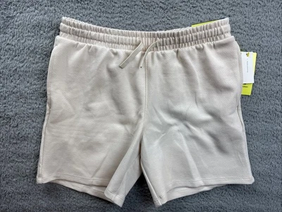 All in Motion Boys Large 10/12 Cream Mesh Spacer Athletic Shorts - Image 1 of 4