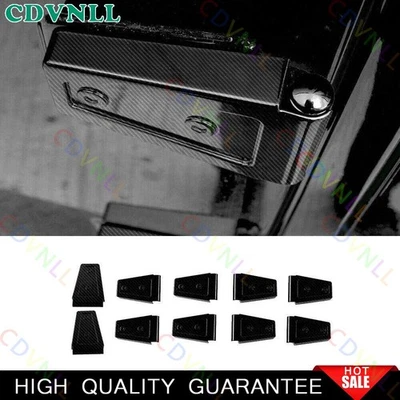 Para Jeep Wrangler JK 2007-17 ABS fibra de carbono 4 puertas capó y bisagra de puerta cubierta embellecedor Foto 1 de 4