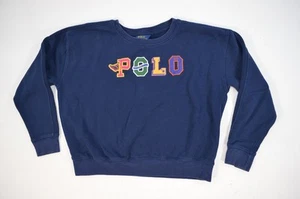 Polo Ralph Lauren P Wing Navy Blue Sweatshirt 1967 Boys Kids XL 16 Sweat Shirt - Picture 1 of 6