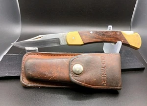 VTG USA Schrade Uncle Henry LB 7 Pocket Knife & Leather Sheath No Serial Number - Picture 1 of 16