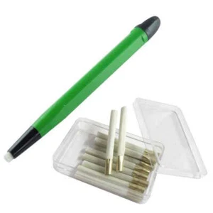 Borrador de fibra de vidrio, punta de 4 mm, 12 minas de repuesto, borrador de vidrio, cepillo de fibra de vidrio - Imagen 1 de 1