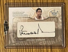 RENALDO NEHEMIAH 2010 Sportkings Autothreads AUTO Autograph Memorabilia