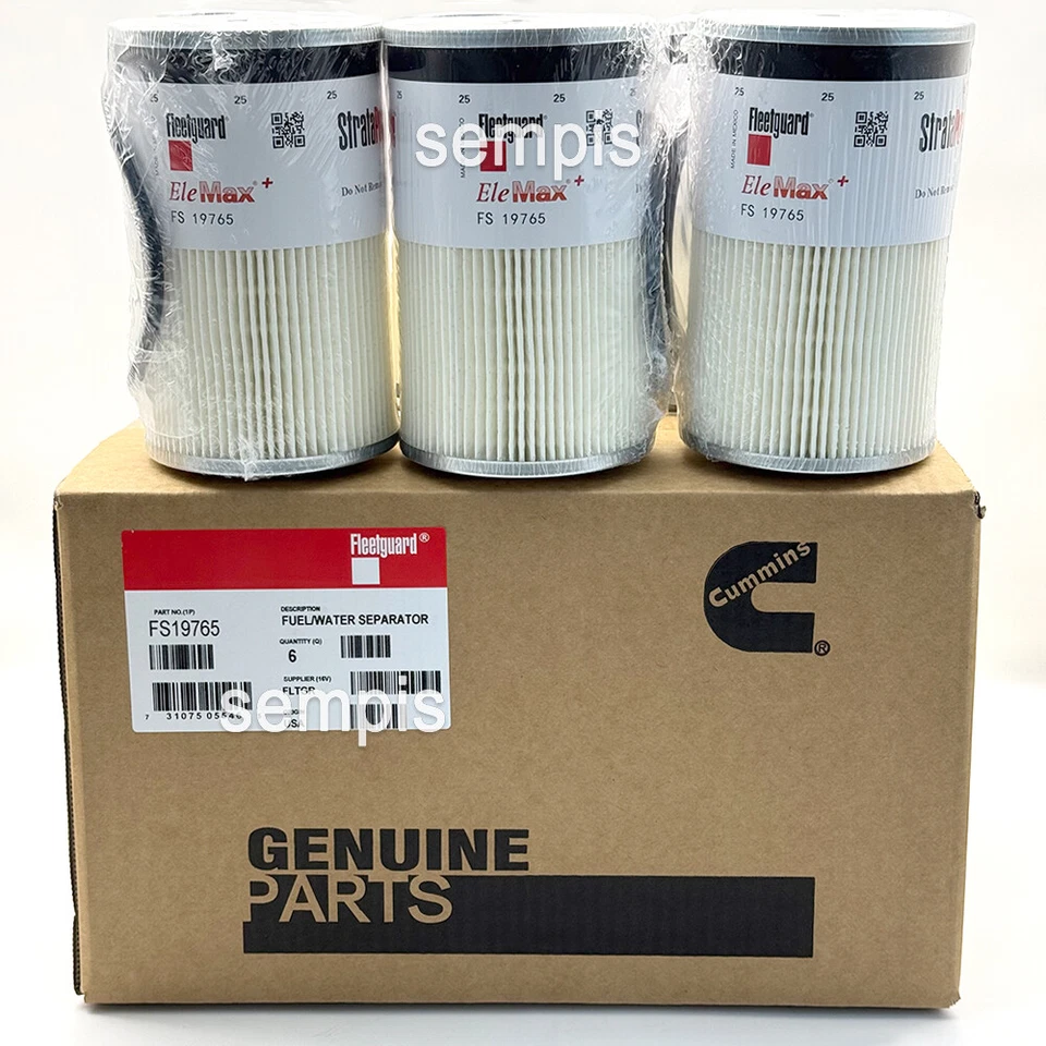 6PCS FS19765 Fleetguard Fuel/Water Separator Fits Cummins NEW - Image 1 of 3