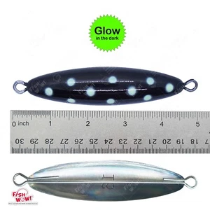 Cuchillo torpedo Eddie Bomb 450 g GLOW atún rojo negro pesado vertical hundedor rápido - Imagen 1 de 5
