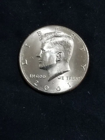 2001 P President Kennedy Half Dollar Fifty Cent Coin Money U.S. Mint Roll Coins Cover