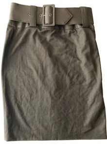 Sharagano Damen Rock mit Gürtel Größe 8 dunkelgrau - Bild 1 von 6