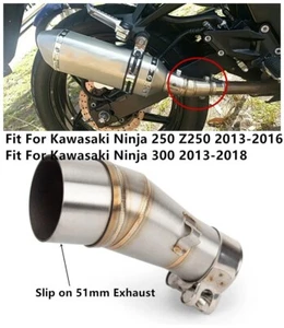 Exhaust Middle Connect Link Pipe For KAWASAKI NINJA 250 250R NINJA 300 2013-2016 - Bild 1 von 7