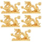  5 Pieces Drachenstatuen-Ornamente Chinesisches Tierkreiszeichen