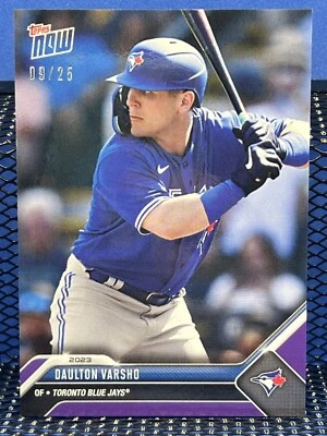 2023 Topps Now DAULTON VARSHO Blue Jays Road To Opening Day SP Purple 09/25 - Image 1 of 2