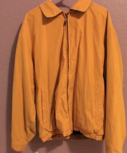 Claiborne Men's Outerwear Microfiber Zip Up Jacket Yellow size XL Unisex - Picture 1 of 4