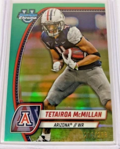 TETAIROA MCMILLAN 2024 Bowman Chrome #170 Aqua Refractor /299 Arizona NFL Draft - Picture 1 of 5
