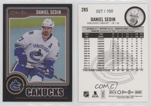 2014-15 O-Pee-Chee Black Rainbow /100 Daniel Sedin #285 HOF