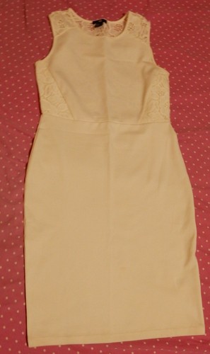 OFF WHITE ABITO IN PIZZO HM PICCOLO PIZZO BIANCO SPORCO