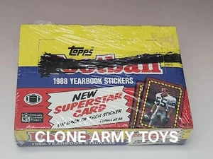 1988 Topps Wax Football Yearbook Sticker Box 48 Sealed Packs Bo Jackson Rookie - Bild 1 von 1