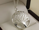 925 Stamped Sterling Silver Tree of Life Pendant with 18