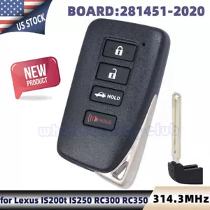 for Lexus IS200t IS250 RC300 RC350 Smart Key Remote Fob HYQ14FBA 281451-2020 AG - Picture 1 of 6