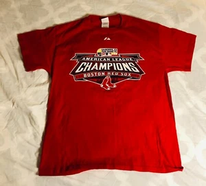 Boston Red Sox 2007 American League Champions World Series MLB T-Shirt Size Med - Picture 1 of 5