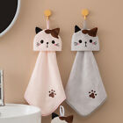Cute Cat Kitchen Cleaning Towel Hanging Hand Towels Absorbent Dishcloths Rag