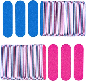 Mini Nail Files Bulk, 100 Pcs Disposable Double Sided Emery Boards Travel Size f - Picture 1 of 12