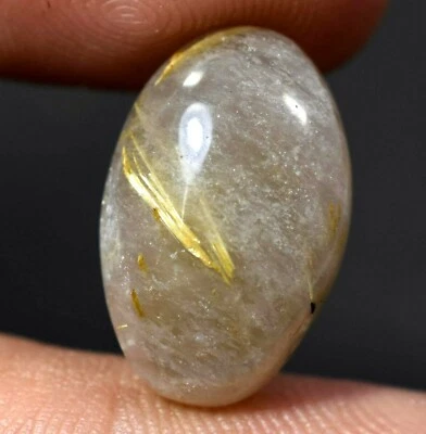 13.55 Ct Natural Rutilated Crystal Inside Golden Hair Top Quality Loose Gemstone - Image 1 of 4