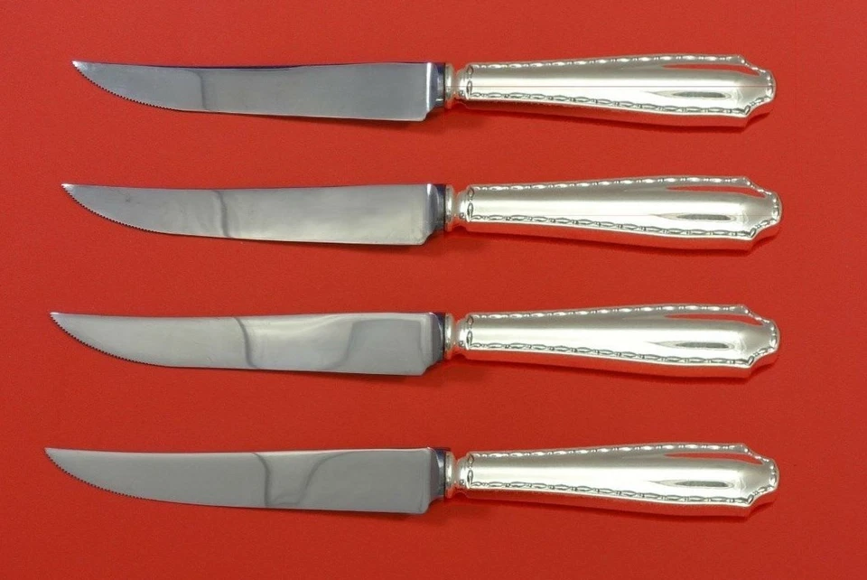 Juego de cuchillos para carne de plata esterlina Marquise by Tiffany & Co. 4 piezas HHWS hechos a medida Foto 1 de 2