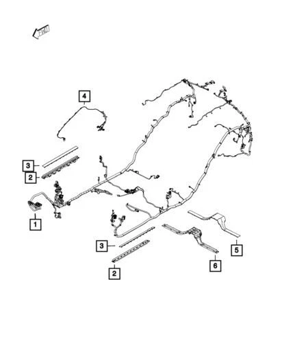 Genuine Mopar 2014 Dodge Durango Body Wiring Harnesses 68184984AD - Image 1 of 1