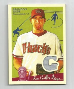 2008 UD GOUDEY BRANDON WEBB "GOUDEY MEMORABILIA" GAME USED!!! - Picture 1 of 2