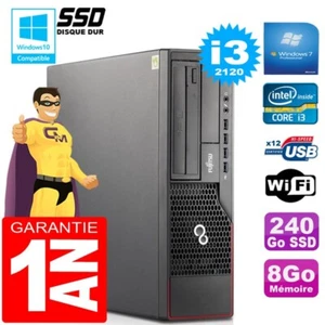 PC Fujitsu Esprimo E700 E90+ SFF Core I3-2120 RAM 8Go Scheibe 240 GB SSD Wifi W7 - Bild 1 von 1