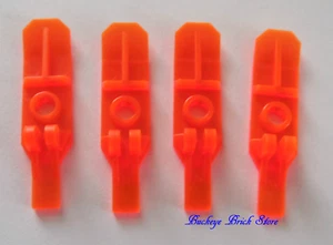 NEU Lego Minifiguren Trans Neon-Orange Ski mit Scharnier - 4 Minifigur Ski - Bild 1 von 3