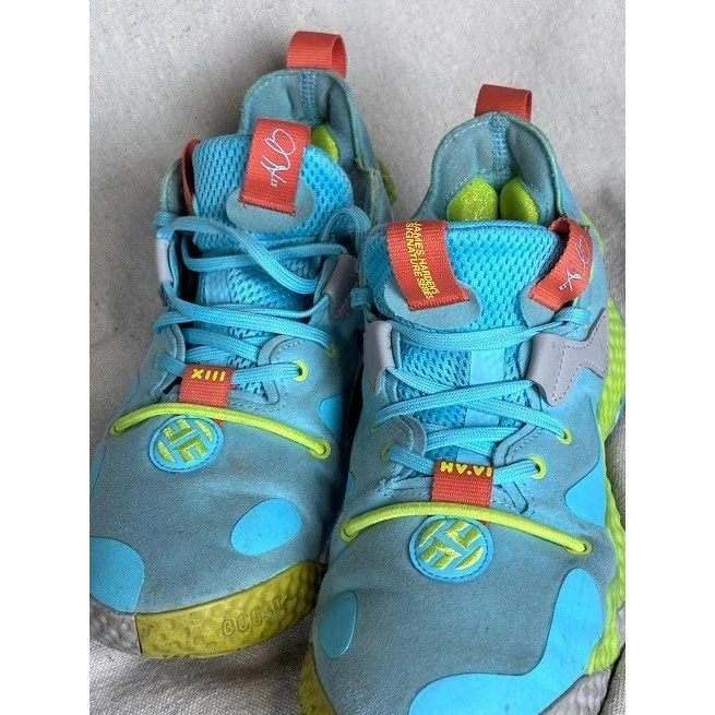 Adidas Harden Vol. 6 VI Basketball Shoes Turquoise Orange Yellow