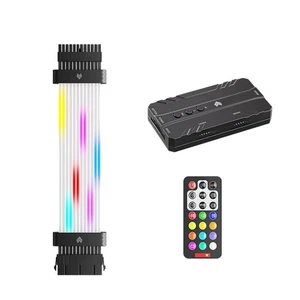24-Poliges 5-V-ARGB-Motherboard-Stromversorgungskabel, RGB-Stromverlängerun3179 - Afbeelding 1 van 6