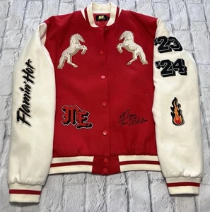 Megan Thee Stallion ME Melody Ehsani Varsity Jacket Large Flamin Hot Red - Picture 1 of 15