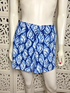 Lilly Pulitzer Women’s Kailen Blue Seashell Print Shorts Size 6 - Picture 1 of 8
